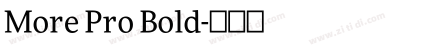 More Pro Bold字体转换
